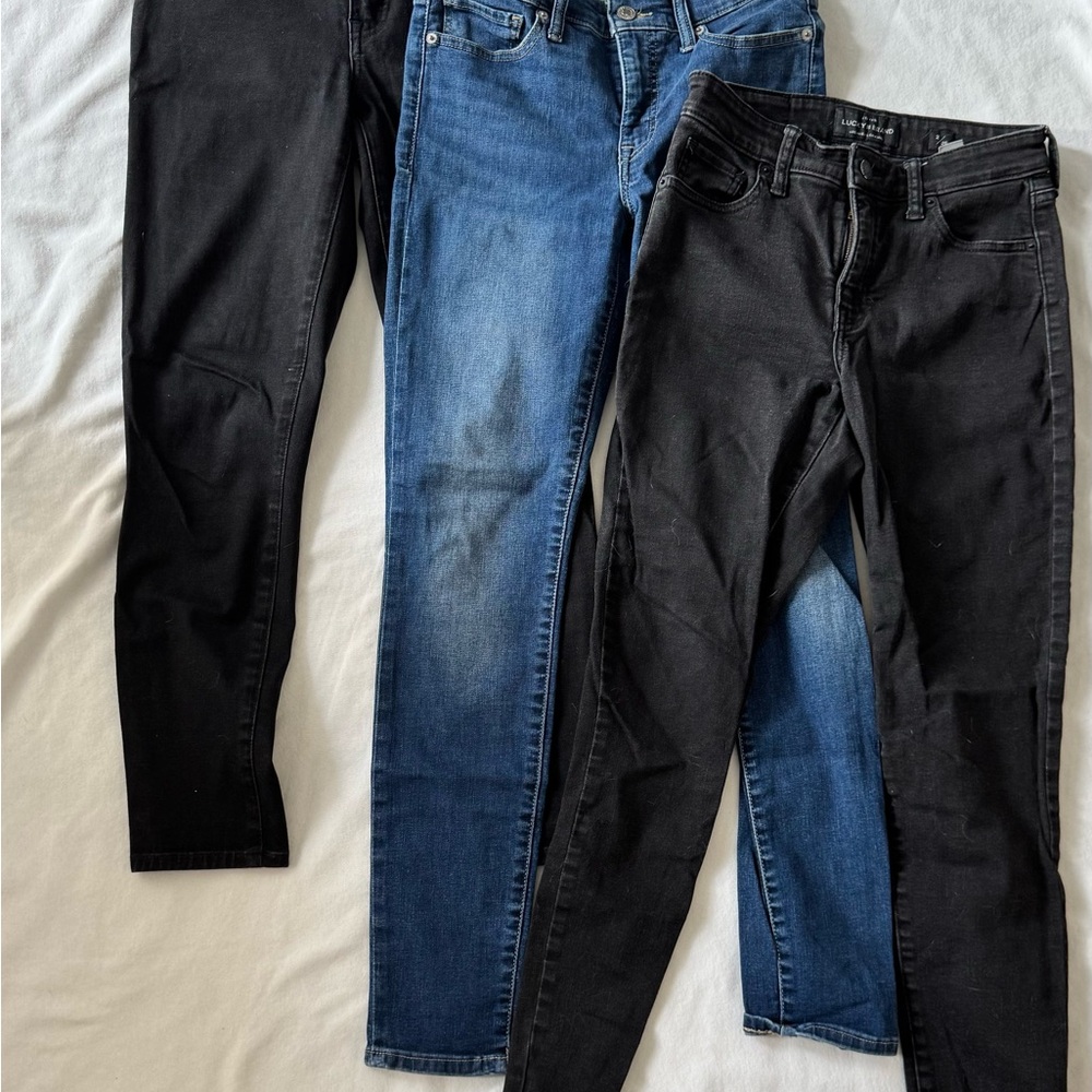 Lucky Brand Women's Skinny Jeans in Black and Blue